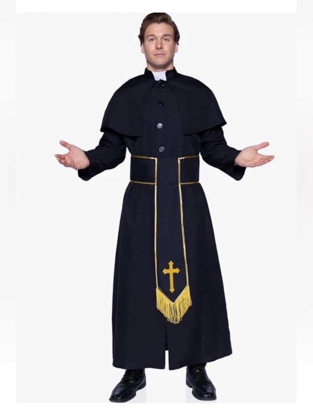 Leg Avenue Priest 2 Piece Party Goth Halloween Costume XL NWT